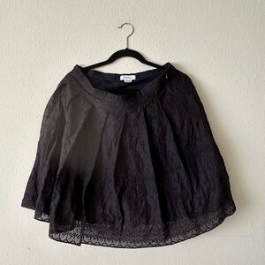 Calvin Klein black eyelet skirt